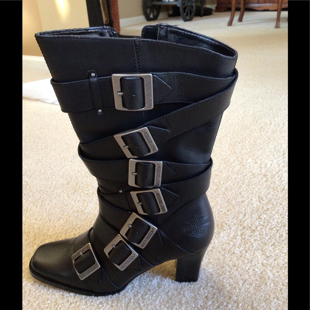 Harley-Davidson black leather boots